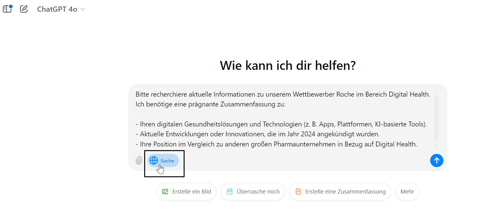 ChatGPT Search Interface