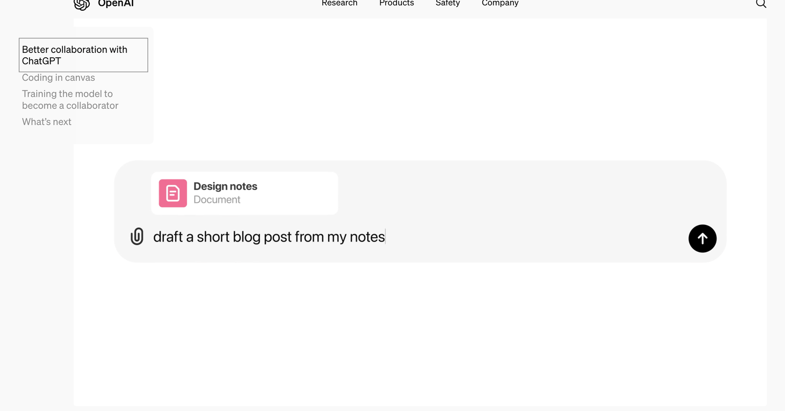 ChatGPT Canvas Workflow - Draft a blog post from notes